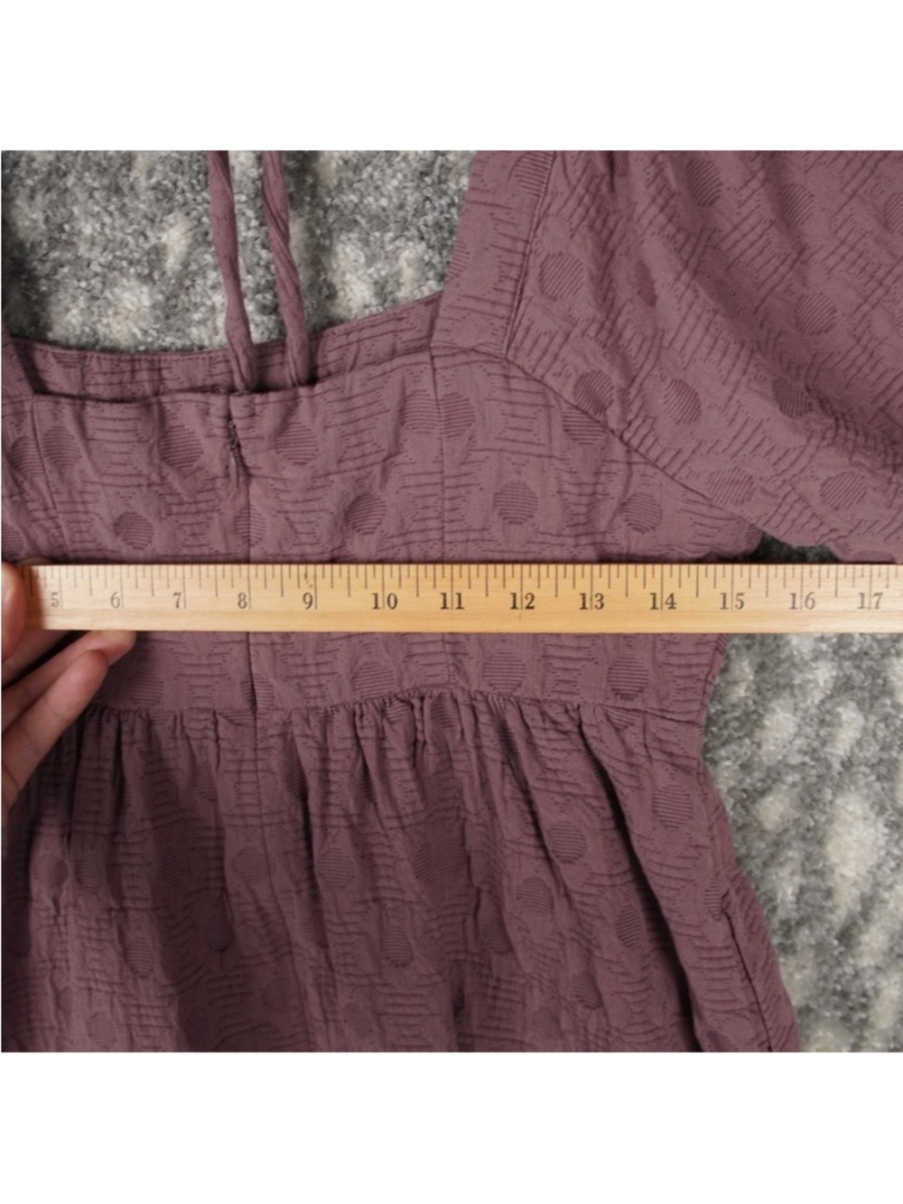 Madewell Floral Quilted Puff Sleeve Mini Dress Womens Sz M Purple Cotton NWT - Picture 11 of 12